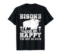 Bisons Make Me Happy American Buffalo Wildlife Bison T-Shirt