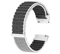 BISONSTRAP Nylon Watch Straps for Men and Women, Hook and Loop Nylon Bands, Quick Release, Adjustable Replacement Wristband, 22mm, Dark Grey