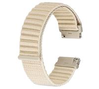 BISONSTRAP Nylon Watch Straps for Men and Women, Hook and Loop Nylon Bands, Quick Release, Adjustable Replacement Wristband, 20mm, Starlight