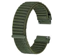 BISONSTRAP Nylon Watch Straps for Men and Women, Hook and Loop Nylon Bands, Quick Release, Adjustable Replacement Wristband, 20mm, Army Green