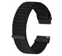 BISONSTRAP Nylon Watch Straps for Men and Women, Hook and Loop Nylon Bands, Quick Release, Adjustable Replacement Wristband, 18mm, Black