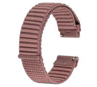 BISONSTRAP Nylon Watch Straps for Men and Women, Hook and Loop Nylon Bands, Quick Release, Adjustable Replacement Wristband, 22mm, Dusty Pink