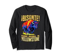 ¡Bisonte! Parque Nacional de Yellowstone National Park Bison Long Sleeve T-Shirt