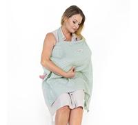 Bisoo Breastfeeding Cover for Mum - Adjustable 100% Muslin for a Breathable Privacy While Breastfeeding Your Newborn - Bag Included - Mint