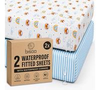 Bisoo Magic Sheet 20x33in 1 Lions + 1 Blue Stripes Fitted Sheet