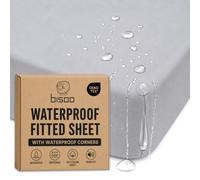 Bisoo Magic Sheet 28x63in Grey Waterproof Fitted Sheet for Toddler Bed
