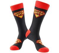 BISOUSOX Gifts for Men's Colourful Dad Socks - Novelty Fathers Day Cotton Funky Socks - Super Dad Designer Father's Birthday Gift