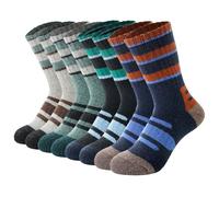 BISOUSOX Kids Merino Wool Thermal Socks for Hiking Boys Thick Welly Socks Cosy Winter Warm Walking Boots Socks for Kids 4-7 8-10 Years Old 4 Pairs Gift for Boys Girls