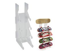 BISOZER Finger Skateboard Display Rack, Pro Finger Board Racks Floor Stand, Five-Layer Angle Skateboard Holder, Mini Skateboard Storage Racks, Skateboard Decorative Stand, Robust and Easy to Install