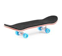 BISOZER Mini Finger Skateboard - Wooden Finger Board Ultimate Sport Training Props in Tan with Ball Bearings - 1 Pack (Random Colour Rolling Wheels)