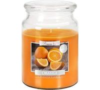 Bispol Large Jar Candle with Lid, Approx. 100 Hours Burn Time, Scented (Orange Fragrance)