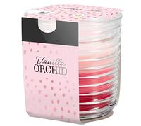 Bispol Vanilla - Orchid Scented Candle in Ribbed Glass, 28 Hours Burn Time