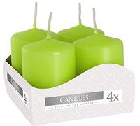 Bispol Votive Candles, set of 4, 13 colours to choose from, 7 hours burning time. (Light Green)