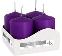 Bispol Votive Candles, set of 4, 13 colours to choose from, 7 hours burning time. (Violet)
