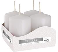 Bispol Votive Candles, set of 4, 13 colours to choose from, 7 hours burning time. (White)