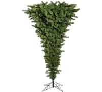 BisQu Upside Down Artificial Christmas Tree With Metal Stand,Premium PVC Needles Upside Down Tree,Xmas Pine Tree For Indoor Outdoor Holiday Decoration (1.5m/5ft,Green)