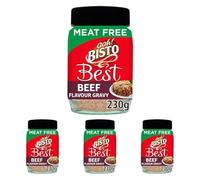 Bisto Best Meat Free Beef Flavour Gravy, Vegan Friendly, 230 g Jar (Pack of 4)
