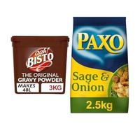 Bisto Roast Dinner Bundle: 1 x 3 Kg Bisto The Original Gravy Powder Tub & 1 x 2.5 Kg Paxo Sage and Onion Stuffing Mix Tub - Ideal for Pubs, Carveries & Commercial Kitchens