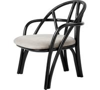 Bistra Armchair Ebony Painted Rattan/Fustagno Limonta 001