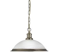Bistro Ceiling Pendant - Antique Brass & Marble Glass