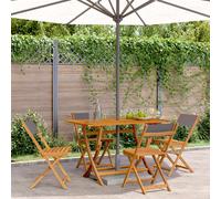 Bistro Chairs 2 Pcs Solid Wood Acacia And Fabric