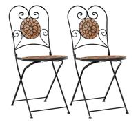 Mosaic Bistro Chair Blue / White Set of 2
