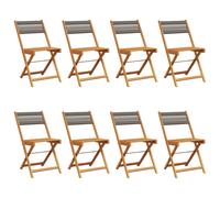 Bistro Chairs Outdoor Dining Chair Solid Wood Acacia and Polypropylene vidaXL