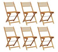 Bistro Chairs Outdoor Dining Chair Solid Wood Acacia and Polypropylene vidaXL