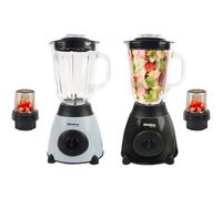 Bistro Chef 2-in-1 Nuts Ice Crushing Mixer Blender 850W, Professional Handheld Kitchen Blender 1.5L for Smoothie Maker, Fruit Juice, Shake, Made from Glass & Stainless Steel (Blue & Black, Pack of 2)