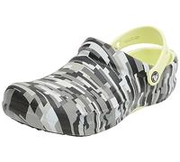 Crocs Unisex Bistro Graphic Clog Clog, Black Lime, 3 UK Men/ 4 UK Women