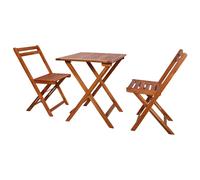 Bistro Set 3 Piece Outdoor Folding Table and Chairs Solid Acacia Wood vidaXL