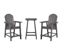 Bistro Set ADIRONDACK Dark Grey