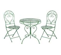 Bistro Set ALBINIA Metal Green