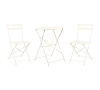 Bistro Set FIORI Metal Off-White