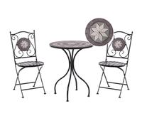 Bistro Set Folding CARIATI Metal Black