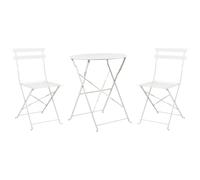 Bistro Set Folding FIORI Metal White