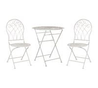 Bistro Set Folding STIFFE Metal White