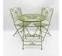 Leaf Green Bistro Set Garden Patio 2 Seater Outdoor Table Chairs Set