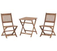 Beliani Bistro Set Folding Paraggi Certified Acacia Wood Brown