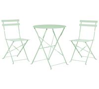 Bistro Set Folding FIORI Metal Mint Green