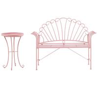 Bistro Set CAVINIA Metal Pink