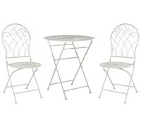 Bistro Set Folding STIFFE Metal White
