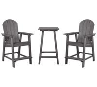 Beliani Bistro Set Adirondack Dark Grey