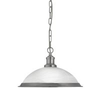 Bistro Single Industrial Satin Silver Pendant
