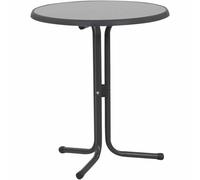 Bistro Table Ø60Cm 71Cm Anthracite 3-Leg Frame Plate Punti Weather Resistant