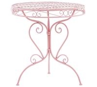 Beliani Bistro Table Albinia 70/70cm Metal Pink, Pink