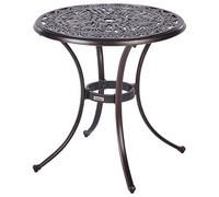 Beliani Bistro Table Andalo 68/68cm Metal Brown, Brown