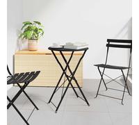 Bistro Table Folding Powder-coated Steel Garden Outdoor Furniture Patio vidaXL