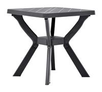 vidaXL Bistro Table Anthracite 70cm Plastic Outdoor Terrace Stand Furniture