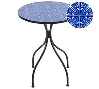 Beliani Bistro Table Cigliano 60/60cm Metal Black, Black